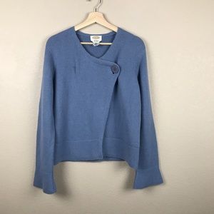 Talbots 100% Alpaca Cross Button Sweater